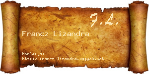 Francz Lizandra névjegykártya